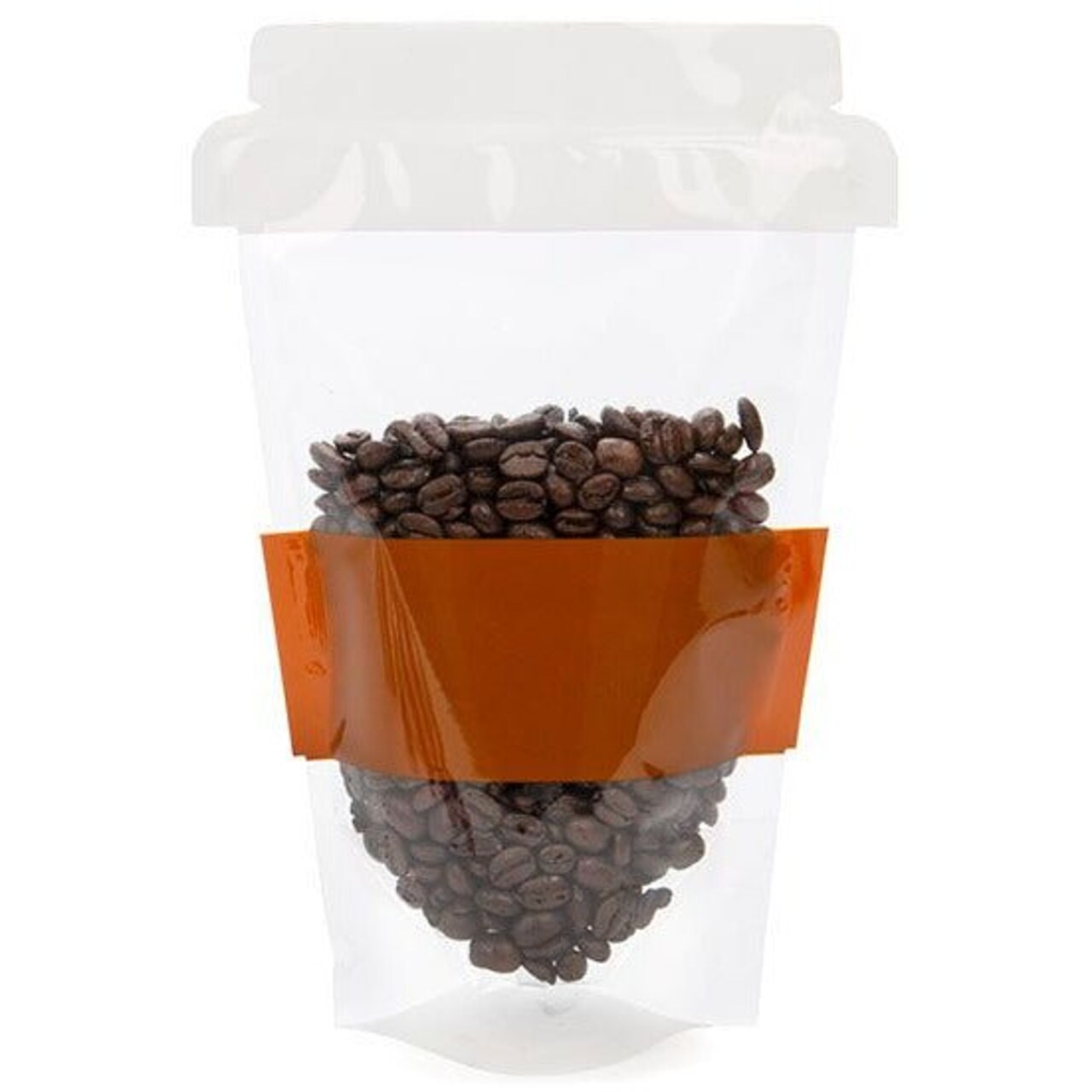 Coffee Cup Shaped Pouch - 6" x 3 1/2" x 9" - Pack of 10 - Clearance